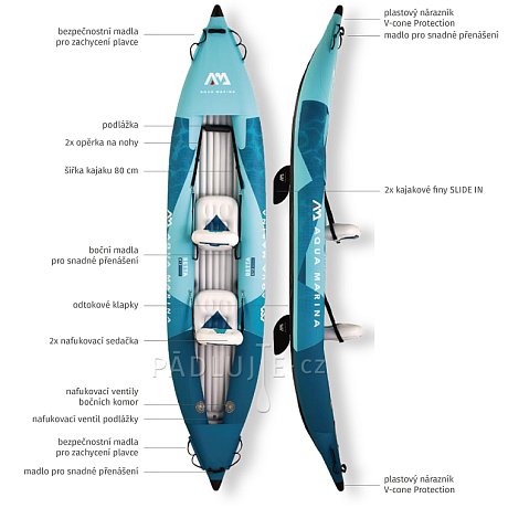 Kajak AQUA MARINA BETTA 412 Blue 2026 - dvoumístný nafukovací
