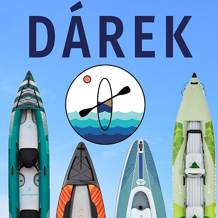 Dárkový poukaz na nákup kajaku nebo kánoe na PÁDLUJTE.CZ - neomezený dárek
