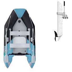 Člun GLADIATOR LIGHT AK280AD black turquoise - nafukovací člun s vysokotlakou podlahou