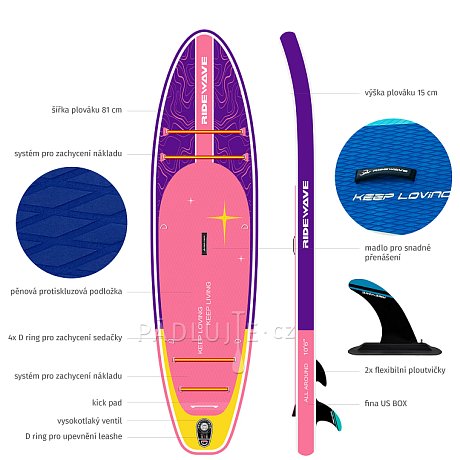 Paddleboard RIDEWAVE Romantic 10'6 - nafukovací