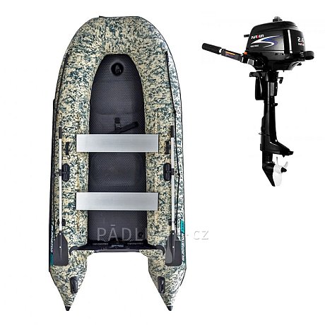 Člun GLADIATOR CLASSIC B330AD Camo - nafukovací člun s vysokotlakou podlahou