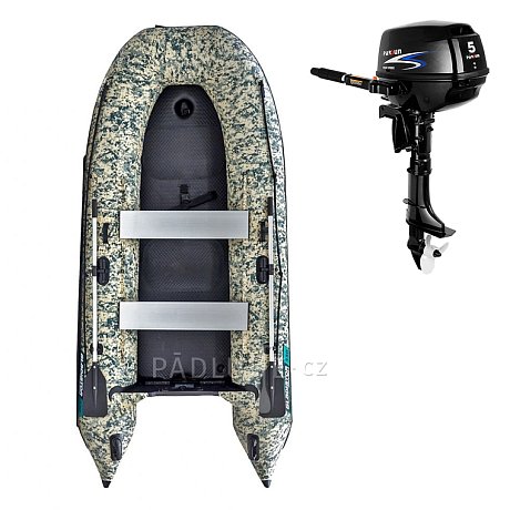 Člun GLADIATOR CLASSIC B330AD Camo - nafukovací člun s vysokotlakou podlahou