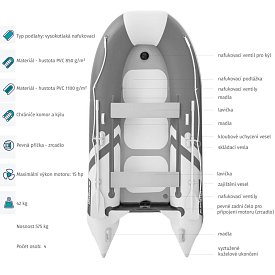 Člun GLADIATOR CLASSIC B330AD Camo - nafukovací člun s vysokotlakou podlahou
