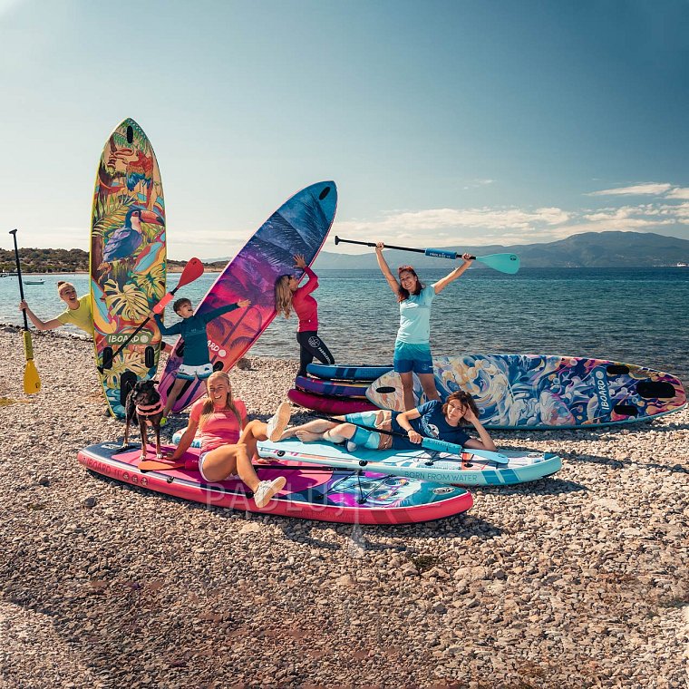 Paddleboard iBOARD 11' PURPLE PALM - nafukovací