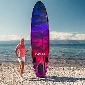 Paddleboard iBOARD 11' PURPLE PALM - nafukovací