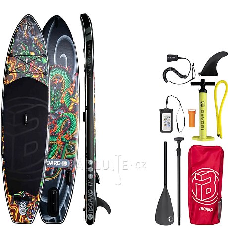 Paddleboard iBOARD 11' GREEN DRAGON - nafukovací