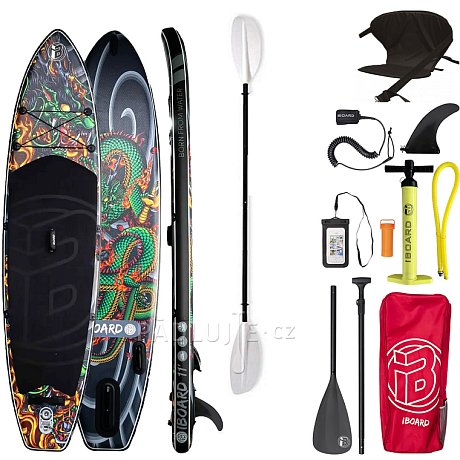 Paddleboard iBOARD 11' GREEN DRAGON - nafukovací