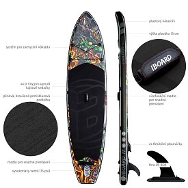 Paddleboard iBOARD 11' GREEN DRAGON - nafukovací