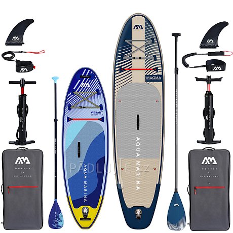 Paddleboard AQUA MARINA VIBRANT 8'0, AQUA MARINA MAGMA 11'2 - Rodinná sada nafukovacích paddleboardů