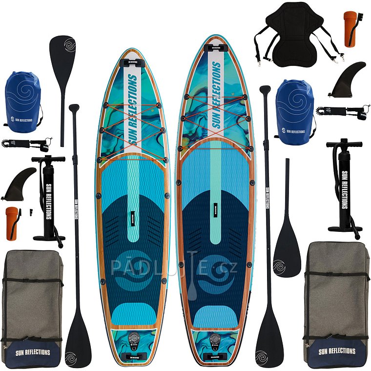 SUN REFLECTIONS M 10'8'' MINICOMBO,  SUN REFLECTIONS XXL 11'6'' COMBO - rodinná sada paddleboardů